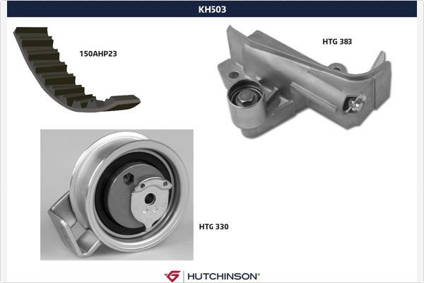 HUTCHINSON Sada ozubeného remeňa KH 503 KH 503 Rozvodový remeň AUDI 80 HUTCHINSON