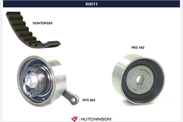 HUTCHINSON Σετ οδοντωτού ιμάντα KH 511 KH 511 Οδοντωτός ιμάντας FORD FOCUS HUTCHINSON