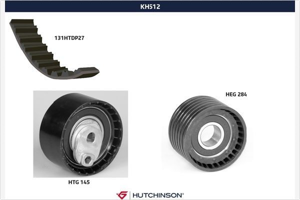HUTCHINSON Distributieriem set KH 512 KH 512 Distributieriem RENAULT KADJAR HUTCHINSON