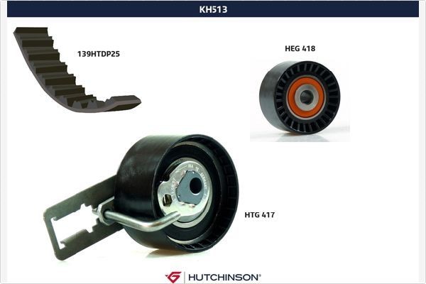 HUTCHINSON Jogo de correias dentadas KH 513 KH 513 Correia dentada CITROËN DS4 HUTCHINSON