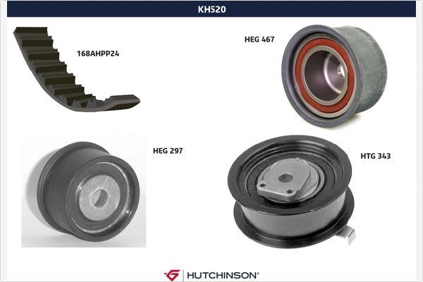 HUTCHINSON Kit cinghia di distribuzione KH 520 KH 520 costo Cinghia di distribuzione MERCEDES-BENZ /8 HUTCHINSON
