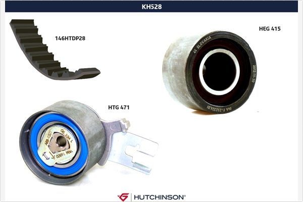 HUTCHINSON Registerreimsett KH 528 Tannreim HUTCHINSON Honda FR-V KH 528
