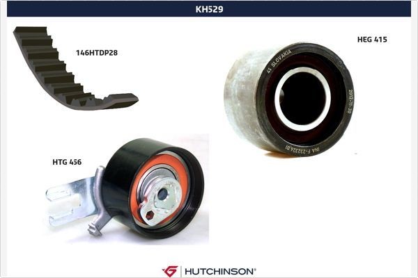 HUTCHINSON Timing belt kit KH 529 JAGUAR XF HUTCHINSON cam belt KH529