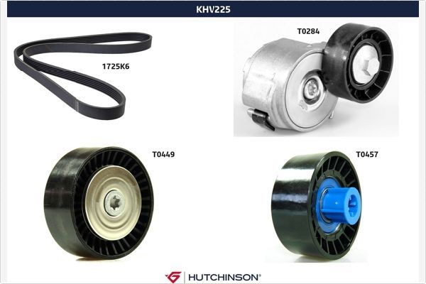 HUTCHINSON Kileremsett KHV 225 KHV 225 Drivremsett ALFA ROMEO SPIDER HUTCHINSON