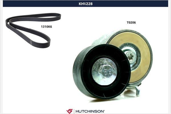 HUTCHINSON Kileremssæt KHV 228 Multiremsæt HUTCHINSON BRAVA KHV 228 billig