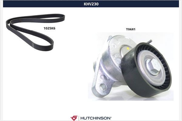 HUTCHINSON Σετ ιμάντων poly-V KHV 230 Κιτ ιμάντα κίνησης HUTCHINSON Volkswagen KHV 230
