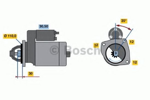 BOSCH Starter 0 986 013 650 BOSCH 0 986 013 650 Starter RENAULT Trafic I Flatvogn lastebil/Chassis (PX) til en fordelagtig pris
