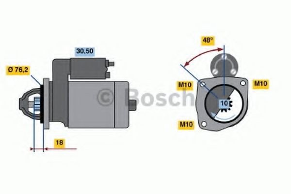 BOSCH Starter 0 986 015 090 pris Startmotor Ford BNP 0 986 015 090 BOSCH
