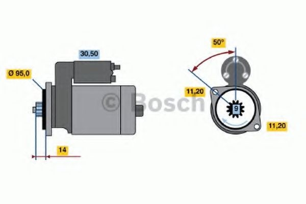 Startmotor BOSCH 0 986 016 031 BOSCH 0 986 016 031 Startmotor NISSAN PATROL 2024