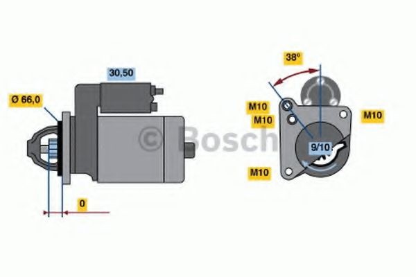 BOSCH Démarreur 0 986 016 400 BOSCH 0 986 016 400 Starter Renault 21 L482 pas cher
