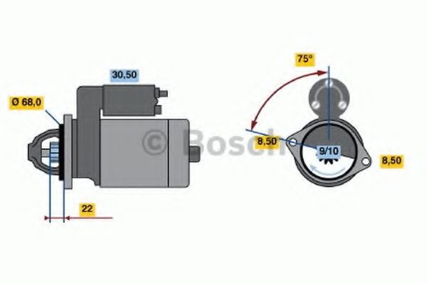Starter motor BOSCH 0 986 017 120 BOSCH 0 986 017 120 Engine starter Opel ZAFIRA 2004