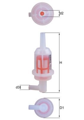 MAHLE Palivový filter KL 33 MAHLE KL33 Palivový filter Porsche 718 Convertible cena