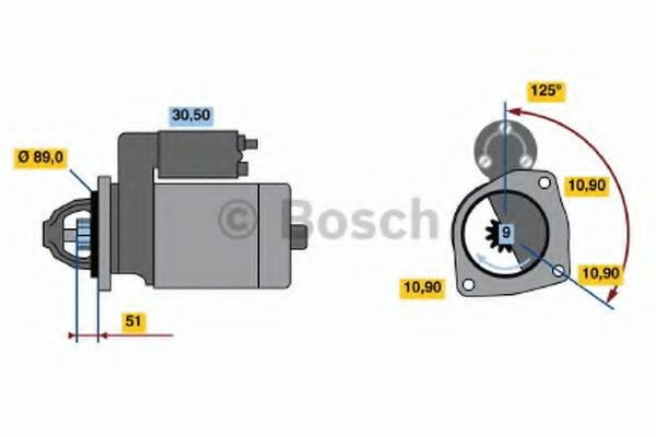 BOSCH Starter 0 986 017 240 BOSCH 0986017240 Startmotor Vario Drivvogn pris