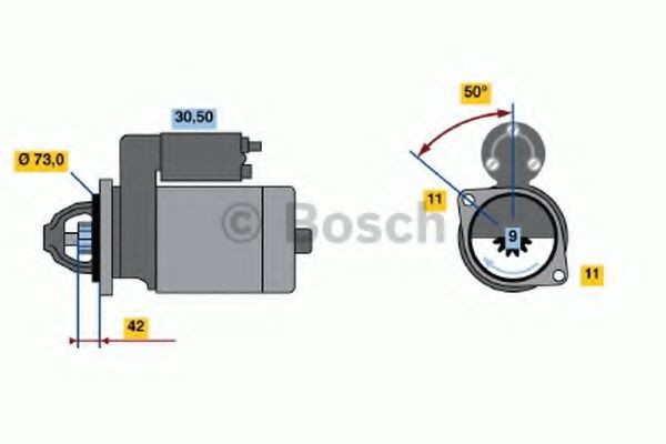 Käynnistysmoottori BOSCH 0 986 017 440 BOSCH 0 986 017 440 LAND ROVER DISCOVERY 2003 Käynnistinmoottori