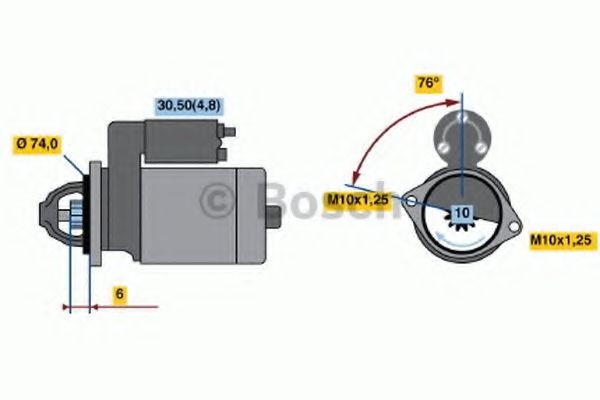 BOSCH Startmotor 0 986 017 500 0 986 017 500 BOSCH startmotor Toyota RAV 4