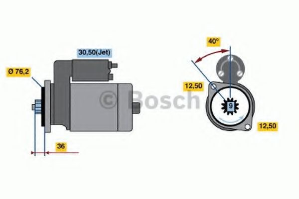 BOSCH Démarreur 0 986 017 830 BOSCH 0 986 017 830 Starter moteur Golf 3 Cabriolet d'origine prix