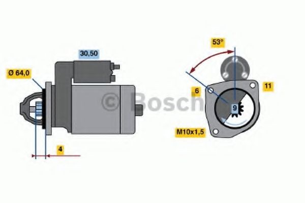Starter BOSCH 0 986 017 840 BOSCH 0 986 017 840 RENAULT TWINGO 2006 Starter