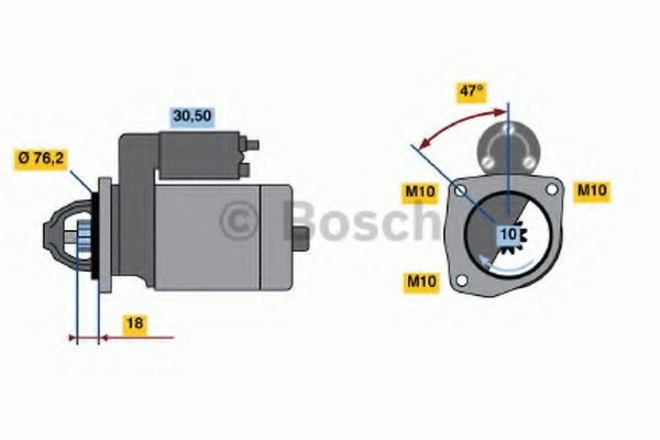 Štartér BOSCH 0 986 018 220 BOSCH 0 986 018 220: Štartér Ford COURIER 2007