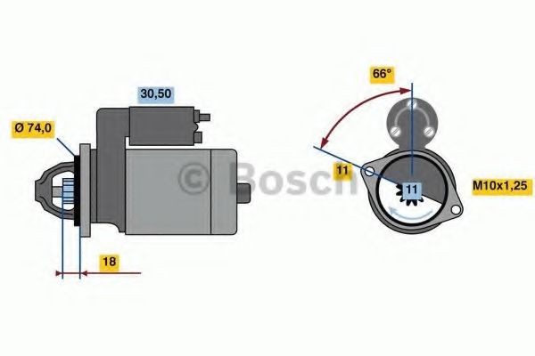 Starter motor BOSCH 0 986 018 480 BOSCH 0 986 018 480 2005 TOYOTA CELICA starter motor replacement