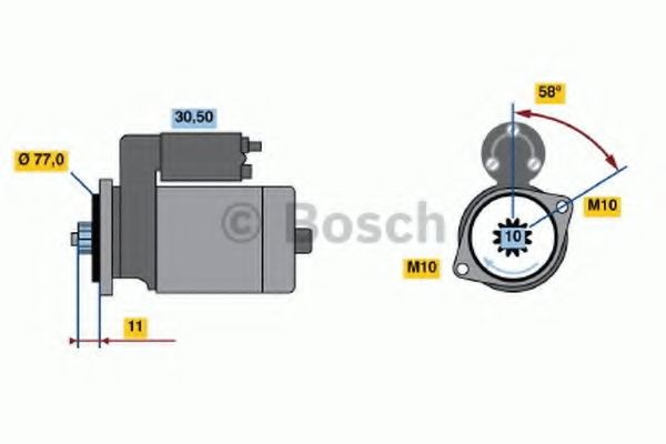 BOSCH Anlasser 0 986 018 731 Starter Motor BOSCH Mitsubishi COLT 0 986 018 731