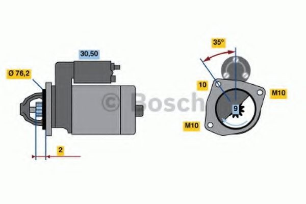 BOSCH Motor de arranque 0 986 018 910 Motor de arranque BOSCH Volvo S60 0 986 018 910