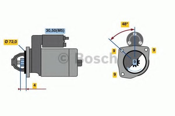 Μίζα BOSCH 0 986 020 091 BOSCH 0 986 020 091 Μίζα Renault MASTER 2001