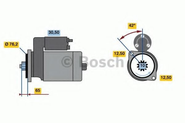 BOSCH Starter 0 986 020 260 BOSCH 0 986 020 260 Starter VW T6 Van odav