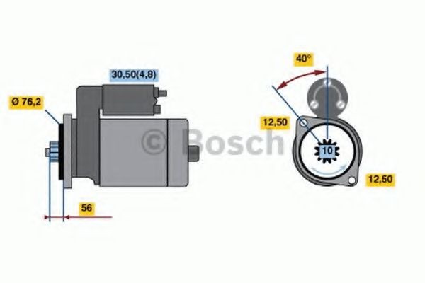 Starter BOSCH 0 986 020 290 BOSCH 0 986 020 290 Startmotor VW POLO 2015