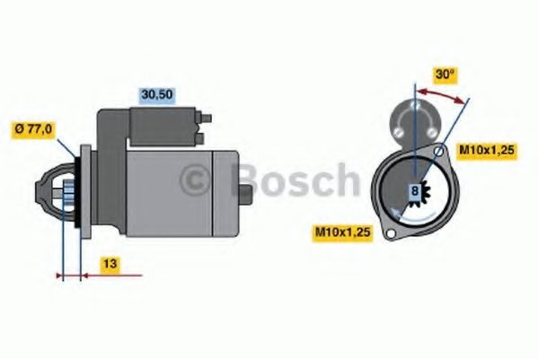 Starter BOSCH 0 986 020 411 BOSCH 0 986 020 411 Starter MITSUBISHI PAJERO PININ 2020
