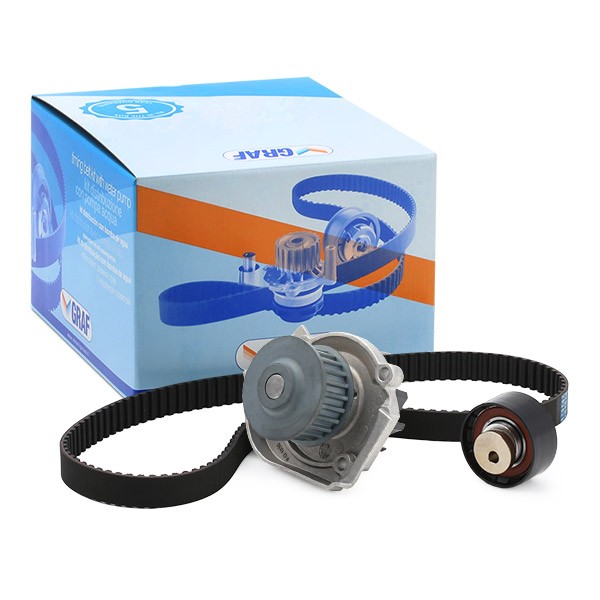 GRAF Wasserpumpe + Zahnriemensatz KP1030-1 GRAF KP1030-1 Wasserpumpe + Zahnriemensatz JEEP Wrangler I SUV (YJ, SJ) 4.0 2WD 178 PS 1990