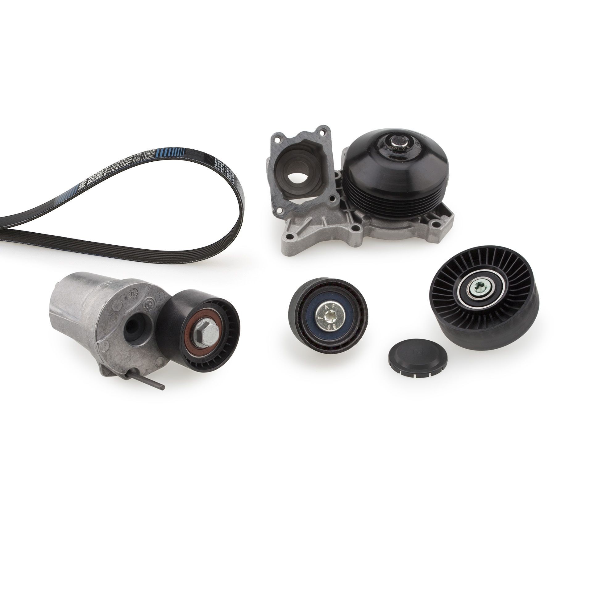 GATES Waterpomp + Multi V-riemset KP36DPK1698 Ketting BMW E92: Waterpomp + Multi V-riemset GATES Micro-V Kit KP36DPK1698