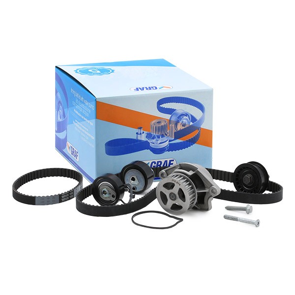 GRAF Wasserpumpe + Zahnriemensatz KP674-2 Zahnriemen und Wasserpumpe GRAF Jeep COMMANDER KP674-2
