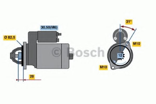 BOSCH Démarreur 0 986 021 360 Mercedes-Benz Classe E Starter BOSCH 0 986 021 360