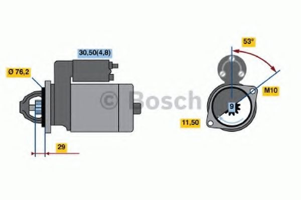 Starteris BOSCH 0 986 021 500 BOSCH 0 986 021 500 Starteris BMW X5 2009