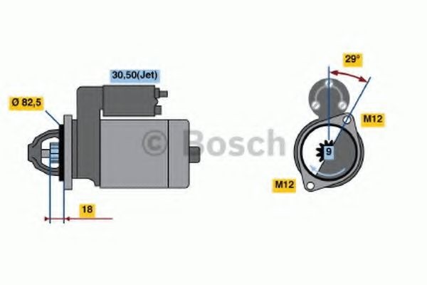 Starteris BOSCH 0 986 021 610 BOSCH 0 986 021 610 Starteris SEAT EXEO 2011