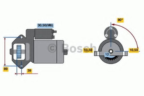 Starter BOSCH 0 986 021 810 BOSCH 0 986 021 810: Starter Ford TRANSIT 2009