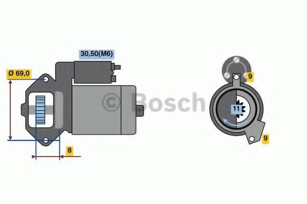 BOSCH Startmotor 0 986 022 020 BOSCH 0 986 022 020 Starter BMW F25 originele prijs