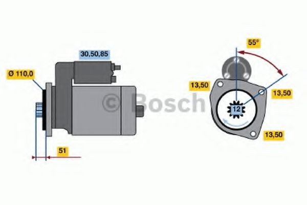 BOSCH Motorino avviamento 0 986 022 260 BOSCH 0 986 022 260 Motorino avviamento 55 Station Wagon originale prezzo