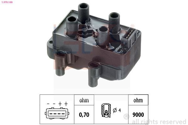 EPS Reparasjonssett, tenningsmodul KR.0644 EPS KR.0644 originale Reparasjonssett, tenningsregulator C25 Minibuss hva koster