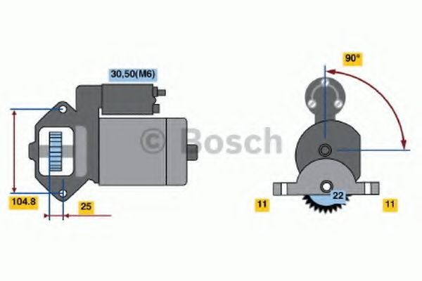 BOSCH Starter 0 986 022 561 Startmotor Ford BNP 0 986 022 561 BOSCH