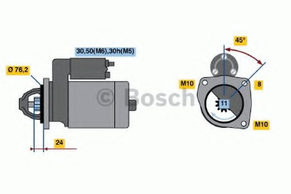BOSCH Μίζα 0 986 022 581 Μίζα BOSCH 02 0 986 022 581 φθηνά