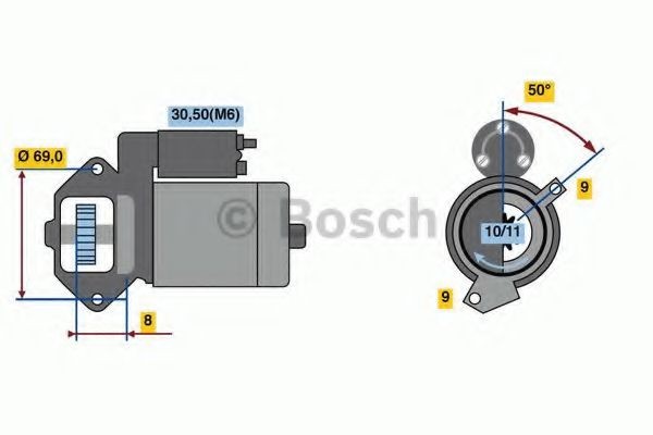 Starter BOSCH 0 986 022 670 BOSCH 0 986 022 670 Starter BMW X1 2023