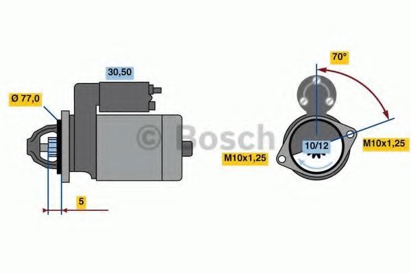 Démarreur BOSCH 0 986 022 720 BOSCH 0 986 022 720 Starter moteur MITSUBISHI L300 / DELICA 2009