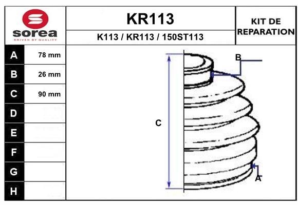 EAI Faltenbalgsatz, Antriebswelle KR113 Achsmanschettensatz EAI LANCER KR113 günstig