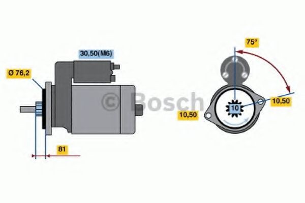 BOSCH Štartér 0 986 022 870 BOSCH Štartér PORSCHE 0 986 022 870