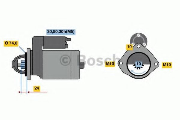 BOSCH Startmotor 0 986 022 930 BOSCH 0986022930 Startmotoren 4 Gran Coupe (G26) prijs