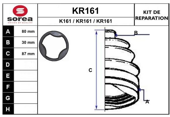 EAI Faltenbalgsatz, Antriebswelle KR161 Faltenbalgsatz, Antriebswelle EAI LANCER KR161 günstig