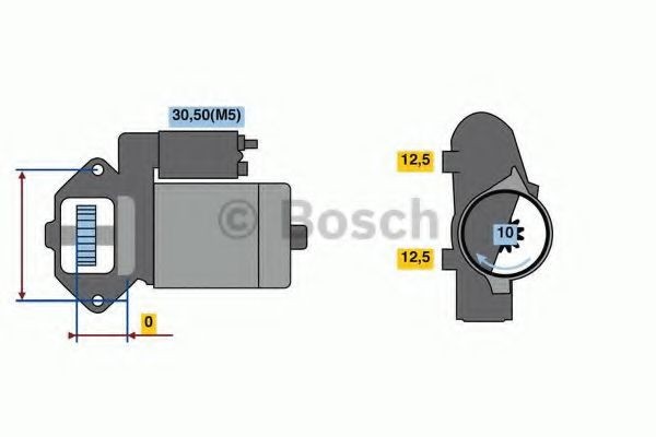 Starter BOSCH 0 986 023 480 BOSCH 0 986 023 480: Starter Citroen C6 2006
