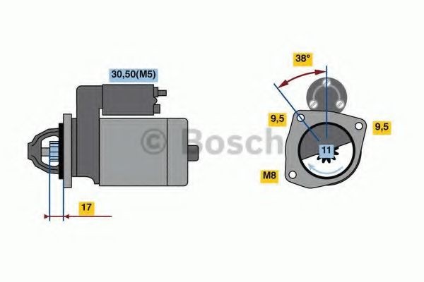 BOSCH Starter 0 986 023 580 BOSCH 0 986 023 580 Startmotor Peugeot EXPERT billige