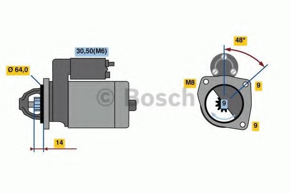 BOSCH Starter 0 986 024 020 BOSCH 0 986 024 020 Starter Fiat 500 312 til en fordelagtig pris